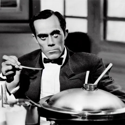 Image similar to henry fonda as a fondue, 8 k ultra realistic details