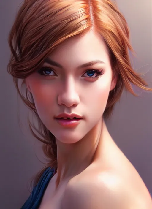 Image similar to photo of a gorgeous female in the style of stefan kostic, realistic, professionally, professionally color graded, half body shot, sharp focus, 8 k high definition, insanely detailed, intricate, elegant, art by stanley lau and artgerm