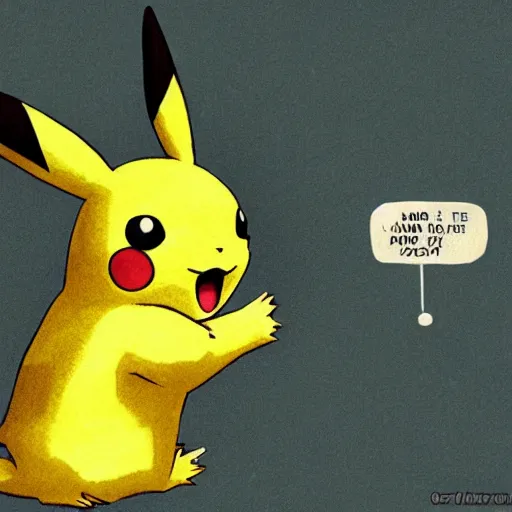 Image similar to Pikachu crying about it, fantasy art