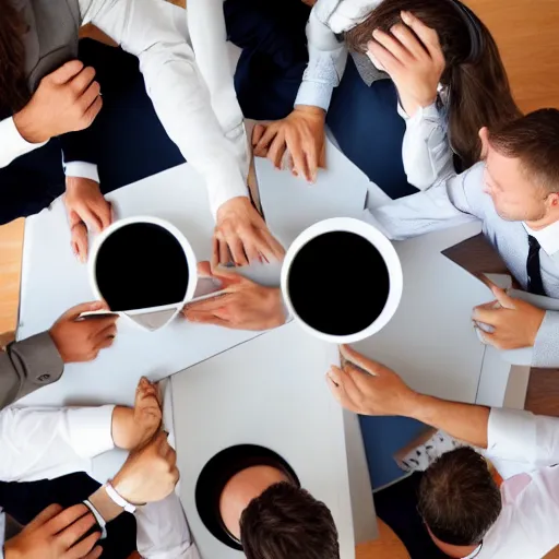 Image similar to highly detailed image 2 people in business meeting