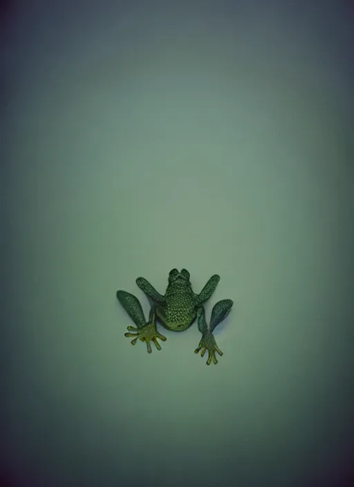 Prompt: “semitranslucent smiling frog amphibian floating over misty lake waters in Jesus Christ pose, low angle, long cinematic shot by Andrei Tarkovsky, paranormal, eerie, mystical”