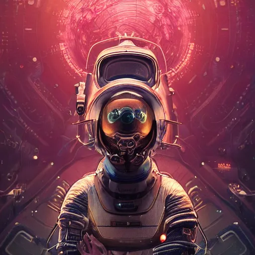 Image similar to portrait of a squid monster astronaut riding a space transport, full body portrait, well lit, intricate abstract. cyberpunk, intricate artwork, by Tooth Wu, wlop, beeple. octane render, trending on artstation, greg rutkowski very coherent symmetrical artwork. cinematic, hyper realism, high detail, octane render, 8k, minimalistic, hyperrealistic surrealism, award winning masterpiece with incredible details, a surreal vaporwave liminal space, highly detailed, trending on ArtStation