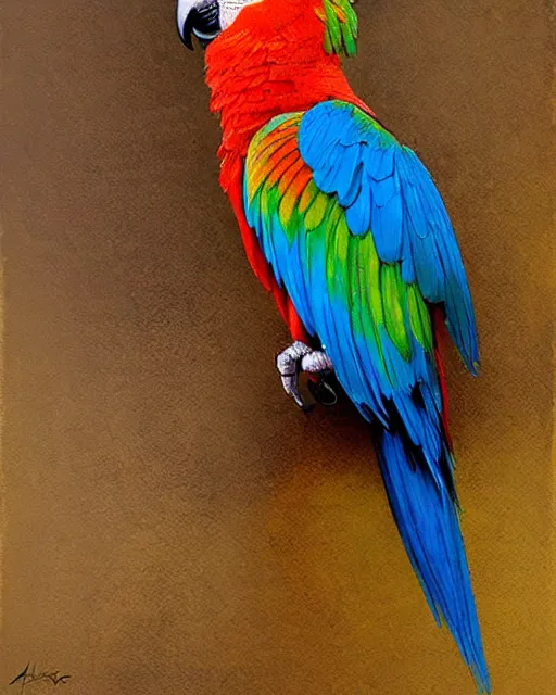 Prompt: parrot, artem chebokha