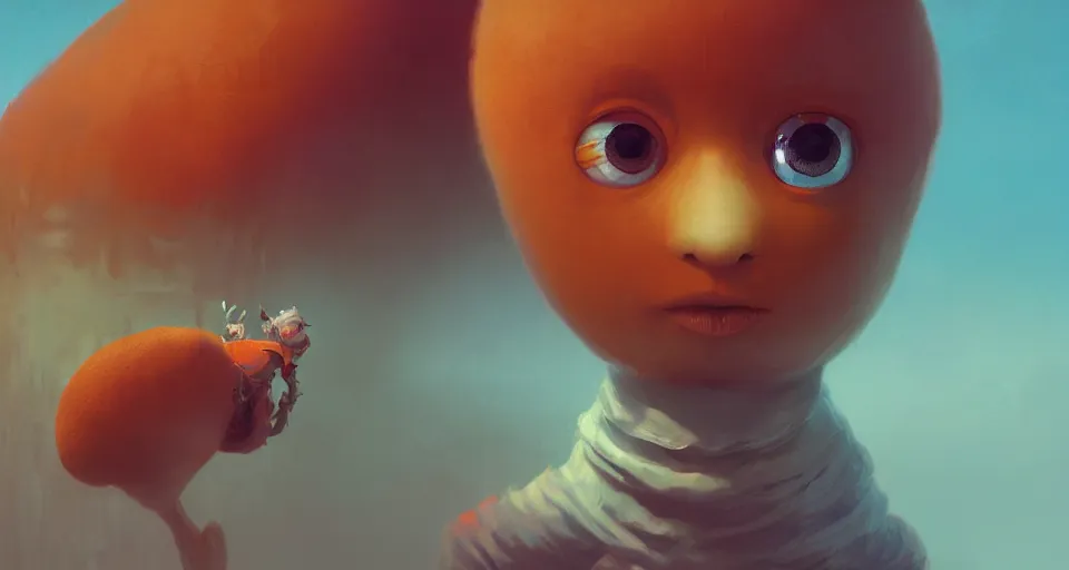 Prompt: portrait photography of a cute orange character, adventure quest, ultra detail, high detail, 8 k, octane render, anime, award - winning concept art by beksinski, picasso masterpiece, complimentary colors, james gilleard, bruegel, greg rutkowski, alphonse mucha, and yoshitaka amano