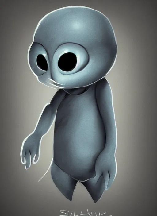 Image similar to the super cutest alien grey you ever did see, concept art, ambient lighting, dynamic lighting