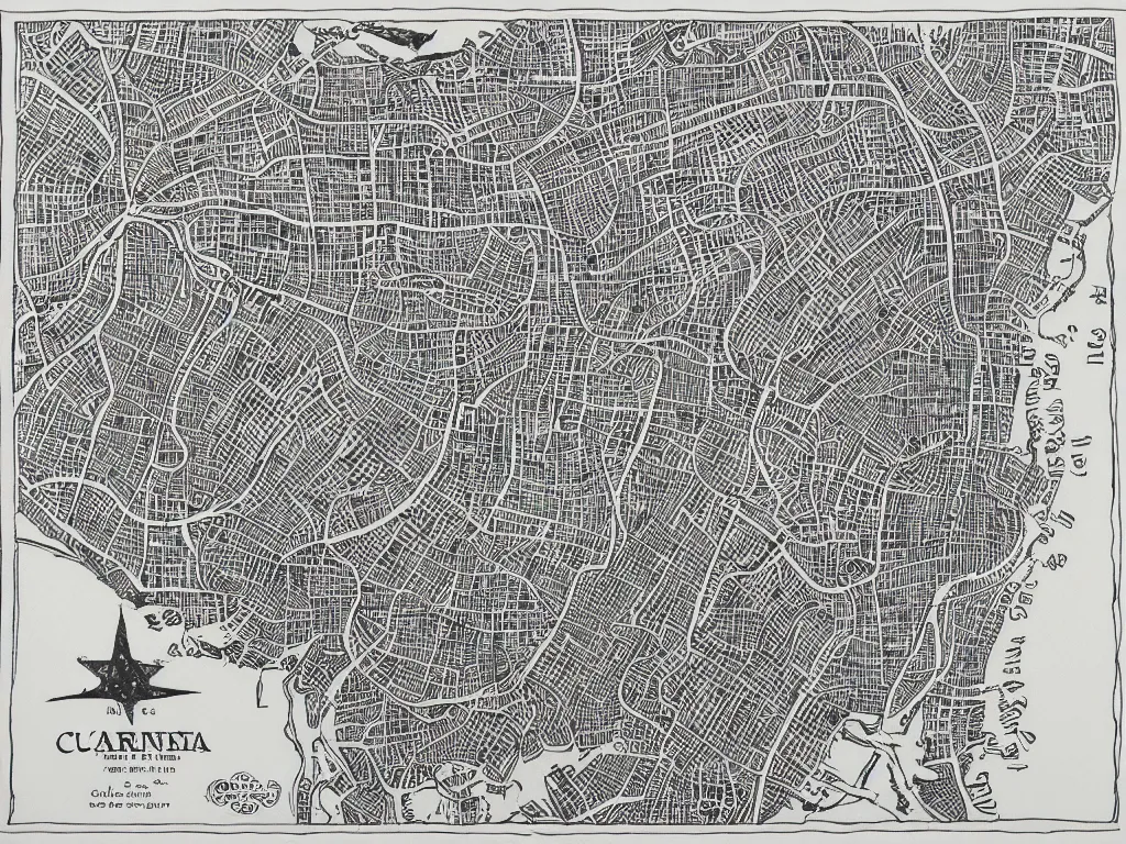 Image similar to A map of South Carolina, Ink drawing by Deven Rue, fine point pen
