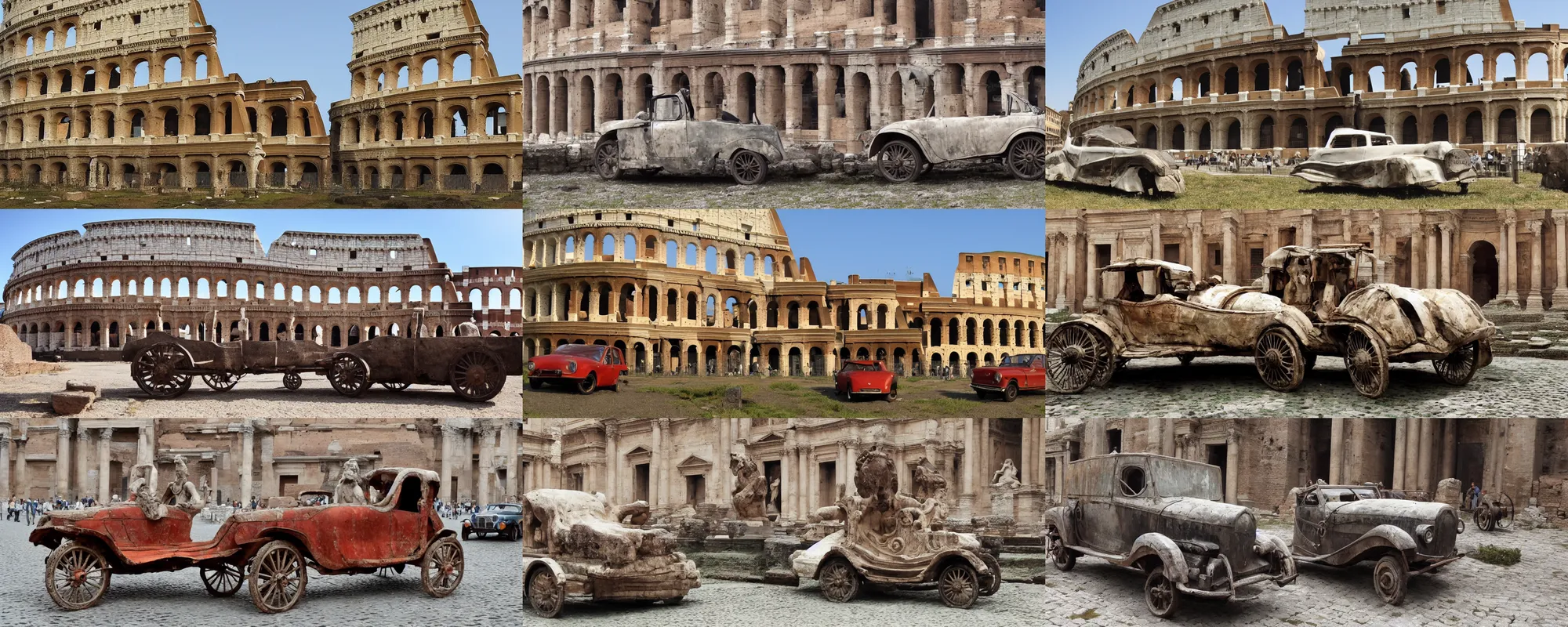 Prompt: Ancient Rome car