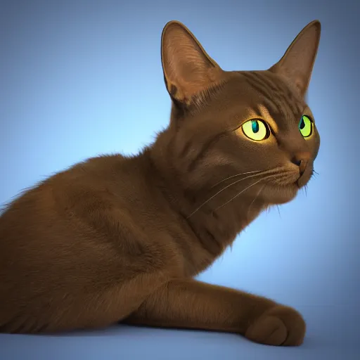 Prompt: a cybernetically enhanced cat, digital art, 3 d, render, blender