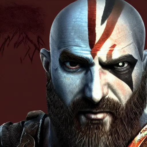Image similar to avigdor lieberman as kratos from god of war