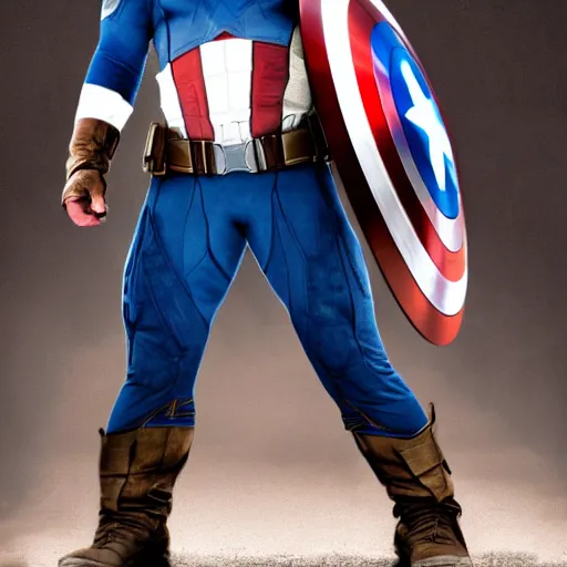 Image similar to film still of jack black as captain america, photography