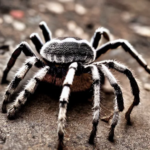 Image similar to a tarantula wearing high heels, tabletop, detailed, intricate, realistic, hdr, 8 k