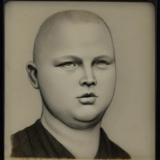 Image similar to bobby hill, portrait, polaroid, by felicien rops