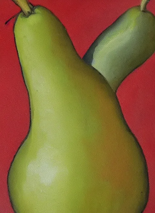 Image similar to vintage beautiful painting of mother's touch pear