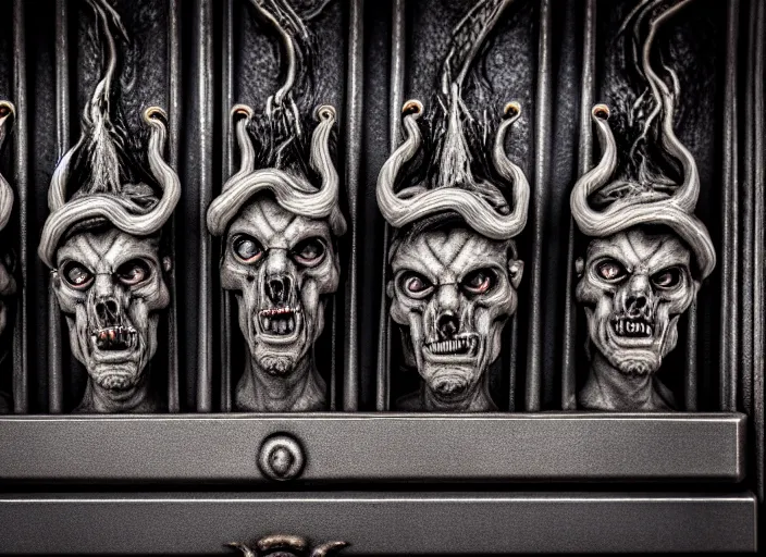 Image similar to photo of a real life photorealistic three - headed kerberos guarding the gates to the underworld. fantasy horror style. highly detailed 8 k. intricate. lifelike. soft light. nikon d 8 5 0 5 5 mm. dof. cinematic post - processing.