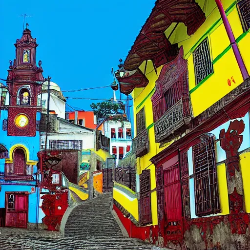 Image similar to Salvador Bahia, Pelorinho, artwork bykim jun ji,