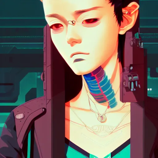 Image similar to portrait of a cyberpunk tattooed barmaid, artstation, elegant, highly detailed, digital painting, concept art, smooth, sharp focus, illustration, art by studio ghibli, fujita goro, atey ghailan, tom whalen, jean giraud 8 k