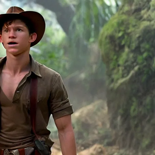 Prompt: tom holland as indiana jones