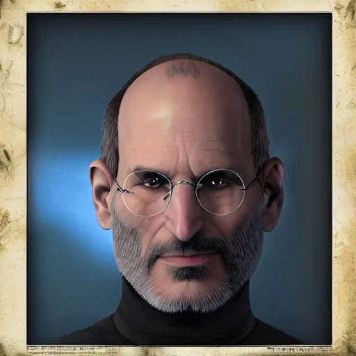 Image similar to Warhammer 40k Steve Jobs, photorealistic