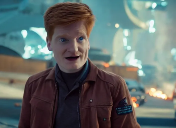 Prompt: film still of philip j fry in the new scifi movie, 4 k