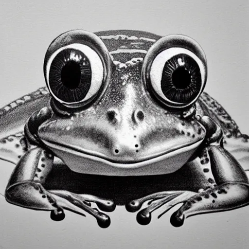 Prompt: “ frog with wings, hyperrealism, fantasy ”