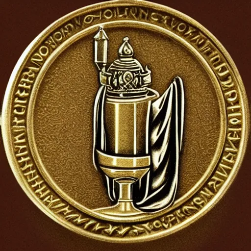 Image similar to gold coin design for the holy grail