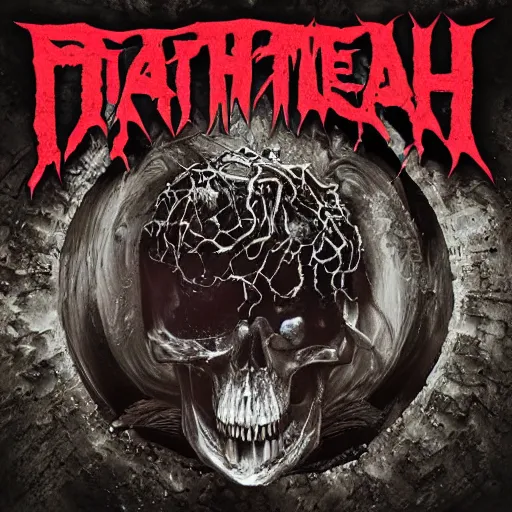Prompt: death metal album cover award winning masterpiece