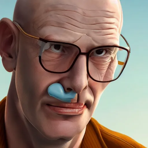 Image similar to A middle-aged Dr. Venture in real life with a hooked nose, a long gaunt face and skinny body and neck, very thin and bald, realistic, very realistic, hyperrealistic, highly detailed, very detailed, extremely detailed, detailed, digital art, oil painting, trending on artstation, headshot and bodyshot, detailed face, very detailed face, extremely detailed face, HD Quality, 8k resolution, very very detailed face, real life