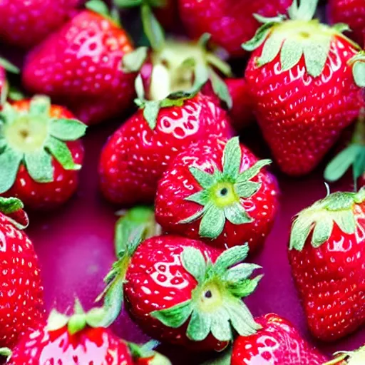 Image similar to strawberry with tiny human skulls for seeds