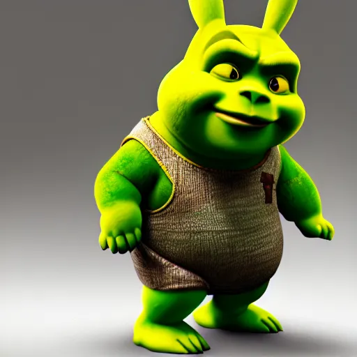 Prompt: shrek as pikachu, highly detailed, extremely high quality, hd, 4 k, 8 k, canon 3 0 0 mm, professional photographer, 4 0 mp, lifelike, top - rated, award winning, realistic, detailed lighting, detailed shadows, sharp, no blur, edited, corrected, trending