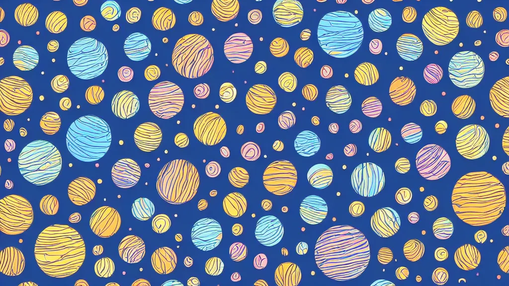 Image similar to a seamless planet pattern, circular, space, artstation, digital art.