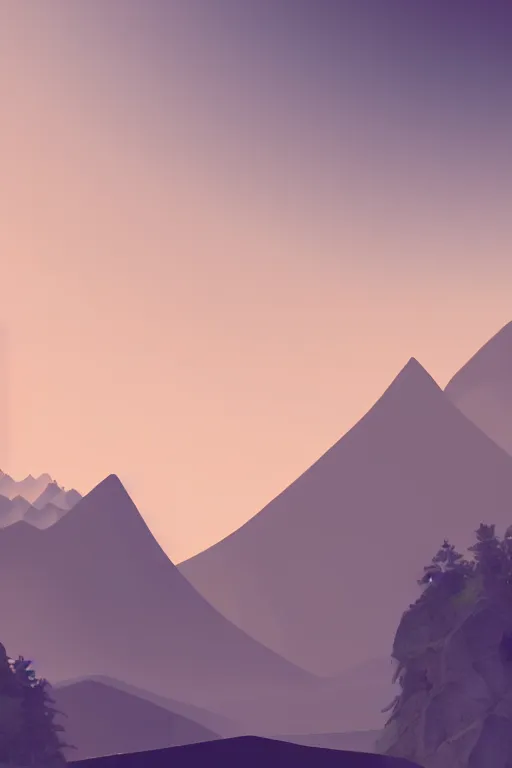 Prompt: fuck render mountains, cinematic soft colors