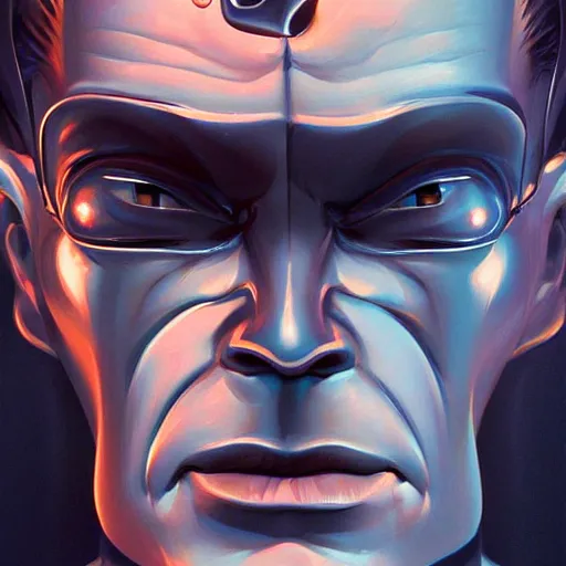 Image similar to face icon stylized minimalist t - 1 0 0 0, loftis, cory behance hd by jesper ejsing, by rhads, makoto shinkai and lois van baarle, ilya kuvshinov, rossdraws global illumination