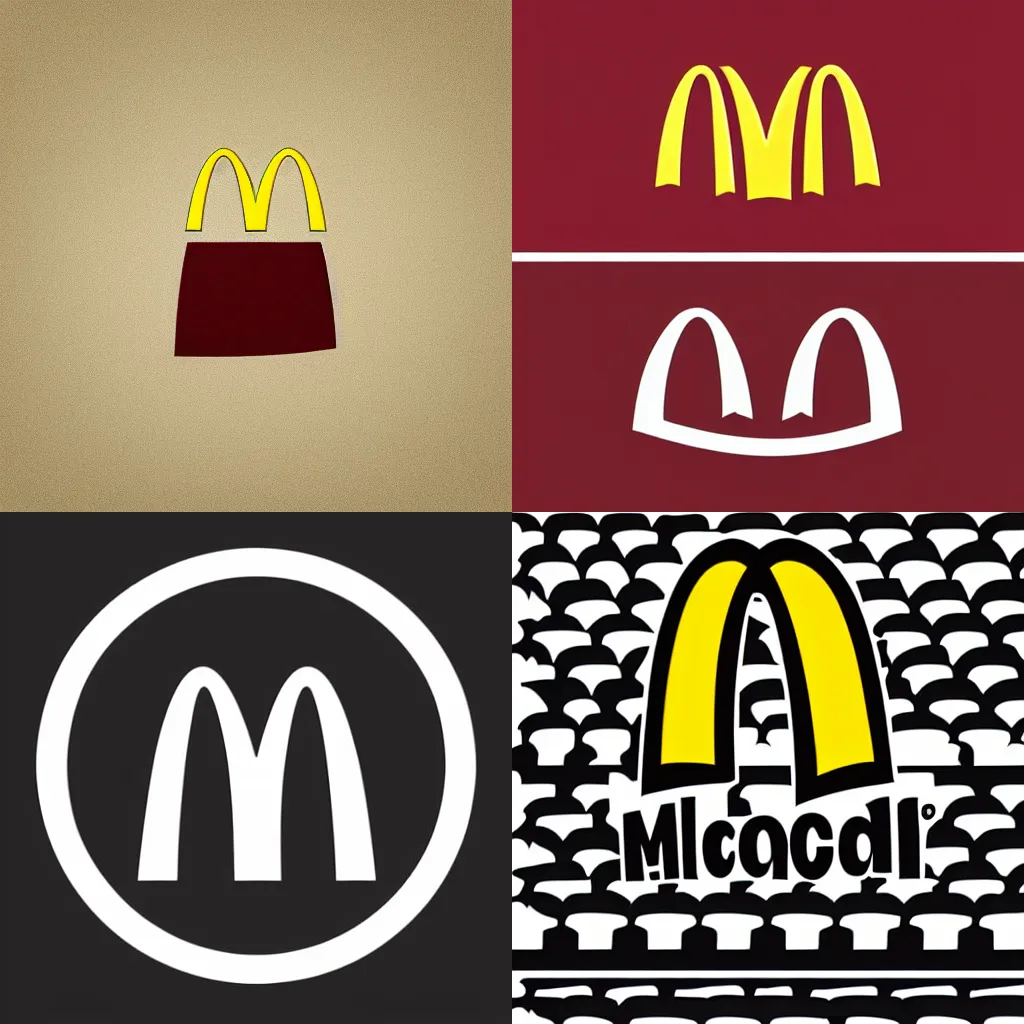 Prompt: McDonald's logo redesign, minimalist, vector art