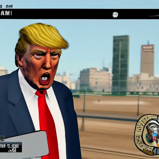 Prompt: Donald Trump as a playable character in GTA 4