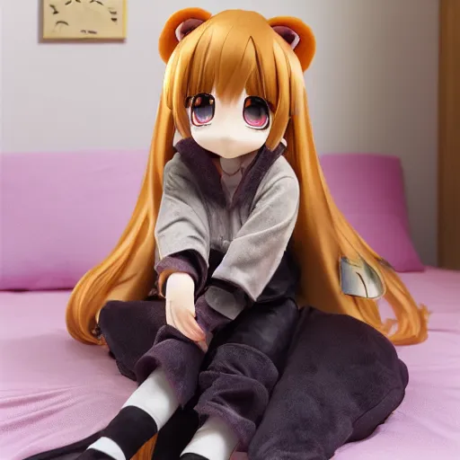 Prompt: cute fumo plush of a lion girl, anime girl, vray