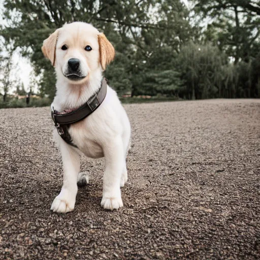 Image similar to a cute puppy wearing a cowboy hat, Canon EOS R3, f/1.4, ISO 200, 1/160s, 8K, RAW, unedited, symmetrical balance, in-frame