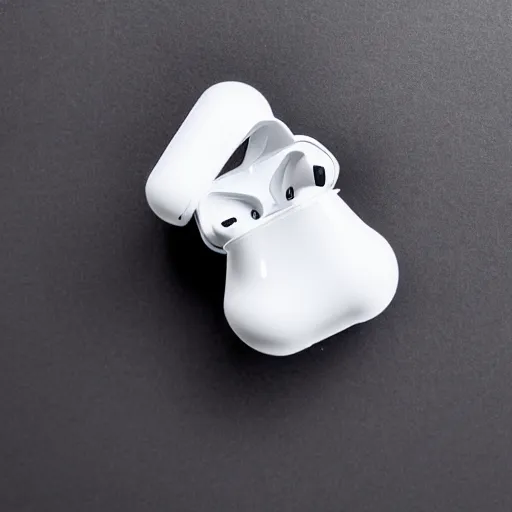 Image similar to black airpods pro case with marshmallow logo on it, studio, product photo