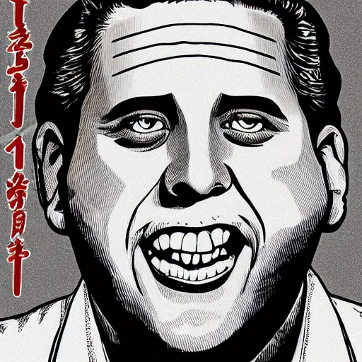 Prompt: NO JONAH HILLS ALLOWED. JONAH HILL is the subject of this ukiyo-e hellfire eternal damnation catholic strict propaganda poster rules religious. WE RULE WITH AN IRON FIST. mussolini. Dictatorship. Fear. 1940s propaganda poster. ANTI JONAH HILL. 🚫 🚫 JONAH HILL. POPE. art by joe mugnaini. art by dmitry moor. Art by Alfred Leete.