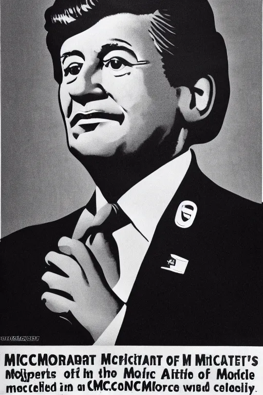 Image similar to official mcportrait of the mcpresident of the united mcstates of mcdonalds, mcdonalds - style government propaganda