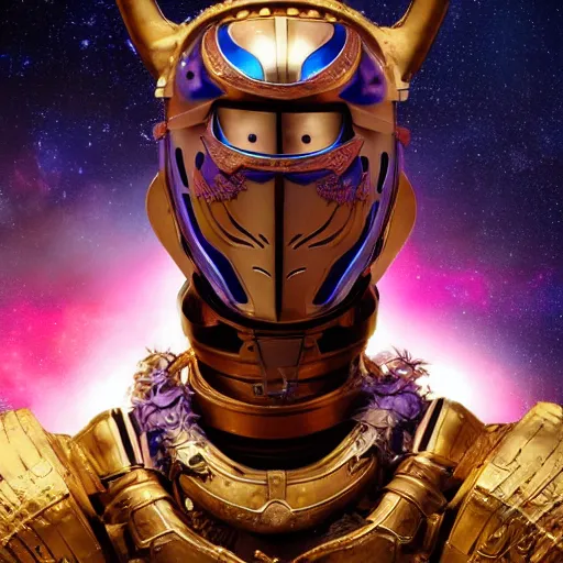 Prompt: full body galactus, shiny armor, detailed face, photography by jimmy nelson, dramatic space background