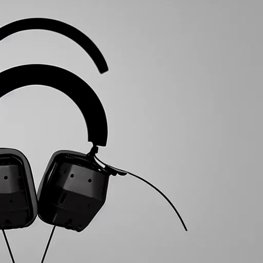 Image similar to headphones, futuristic, techno, cyberpunk, product design, 3 d render, concept, fun, swag, industrial design