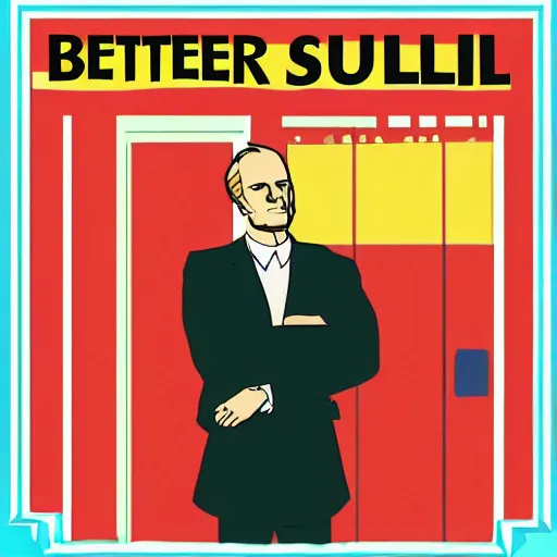 Image similar to better call saul, flat illustration