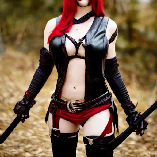 Image similar to rayne from bloodrayne cosplay, photography