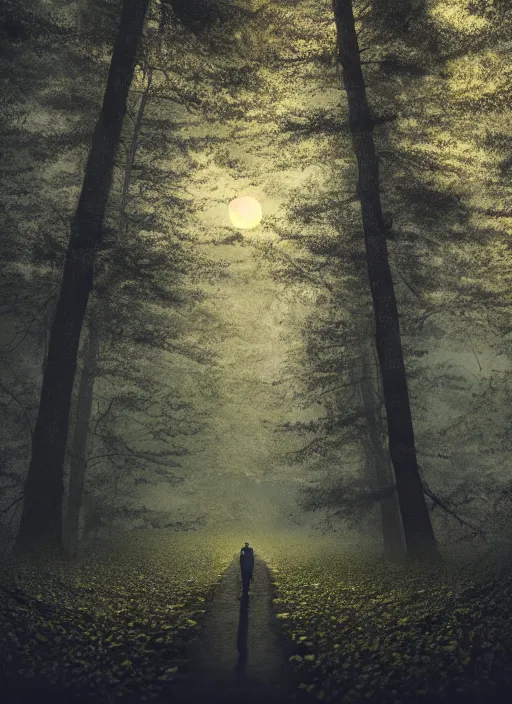 Image similar to 4 k, high details, thriller book cover of a forest with moon, realistic concept, unsplash photography, shutterstock, getty images, highly detailed photography, flickr