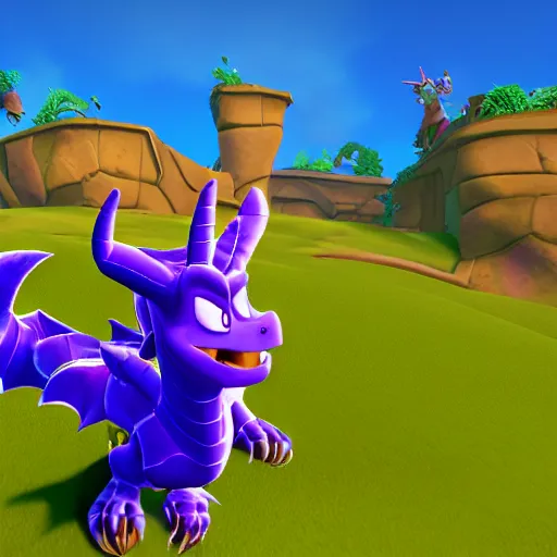 Prompt: ( ( ( spyro ) ) ) skybox