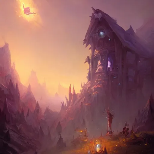 Image similar to world of warcraft, oil painting, by greg rutkowski