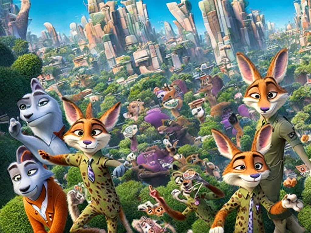 Prompt: zootopia