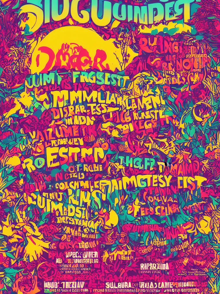 Image similar to poster for a summer festival called diggerfest in the united kingdom, rdigger land, really good vibes, colorful