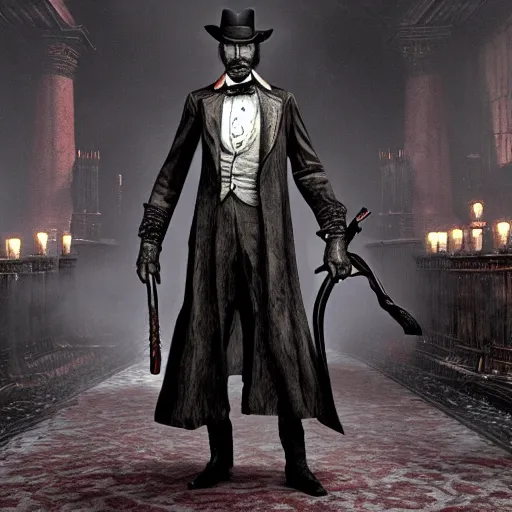 Image similar to hunter abe lincoln in bloodborne