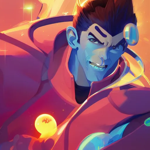 Image similar to hero world space dandy, behance hd by jesper ejsing, by rhads, makoto shinkai and lois van baarle, ilya kuvshinov, rossdraws global illumination